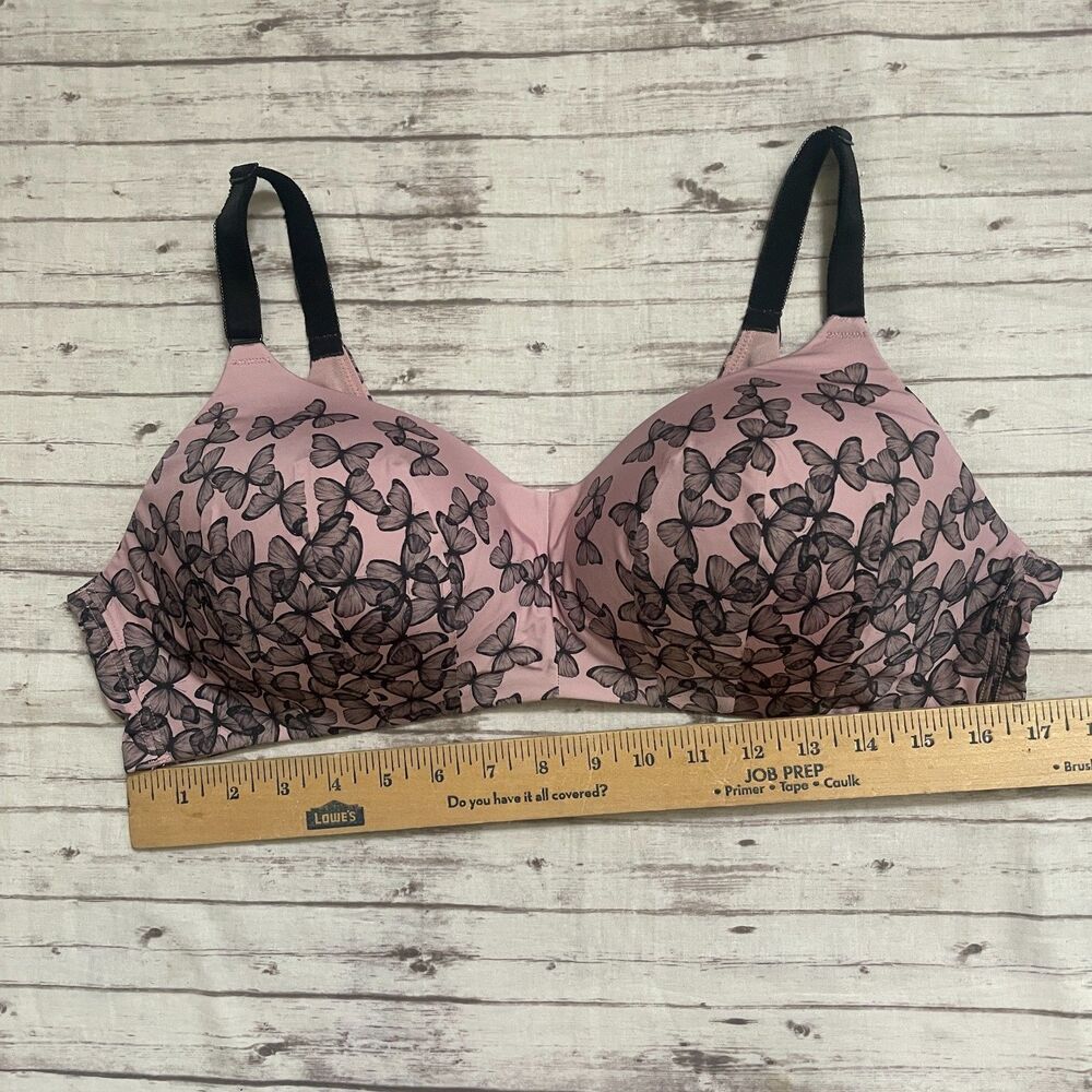 Torrid Curve 360 Back Smoothing Perfect T-Shirt  Bra Butterflies Sz 40C Wireless - Picture 4 of 7